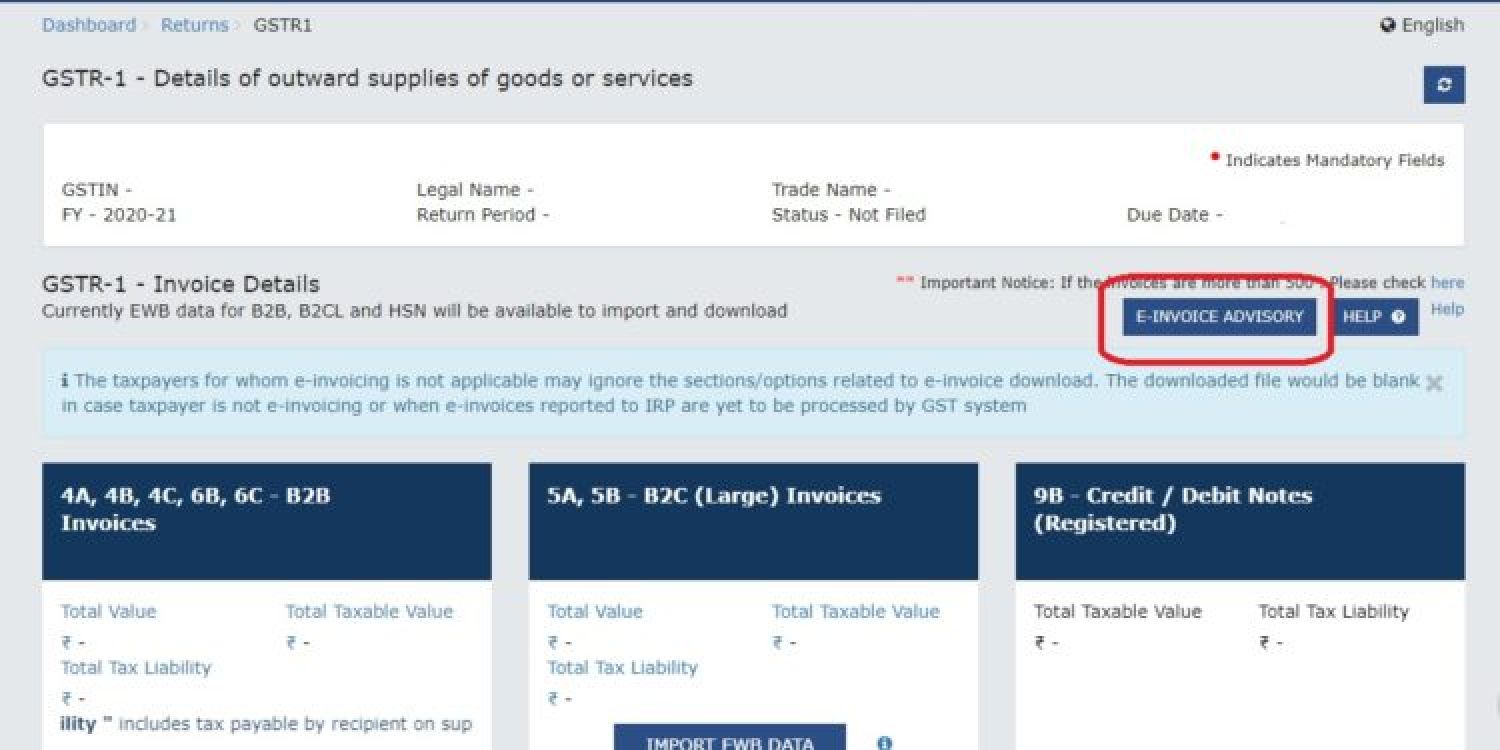 E-invoices details are auto-populated in the Respective GSTR-1 tables.