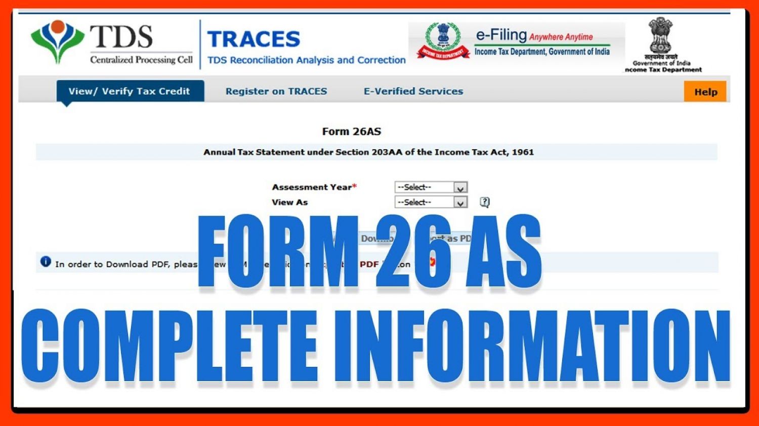 Govt Notified: Latest revised Form 26AS with effective from 1 June 2020