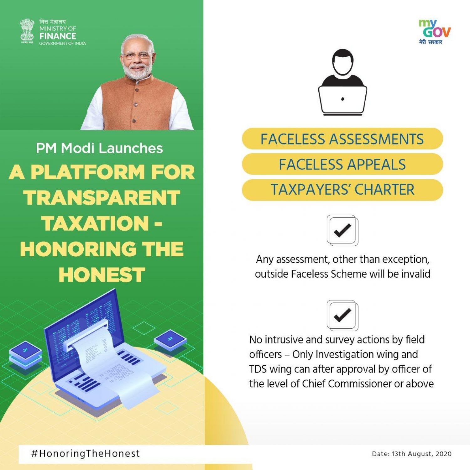 Key highlights of PM Modiâ€™s speech on Transparent Taxation: Seamless, painless, Faceless Assessment